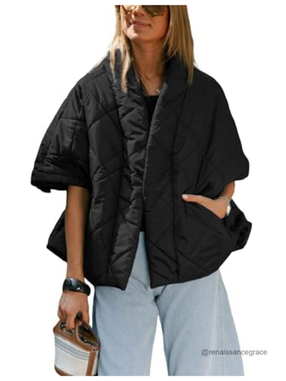 Women's Quilted Puffer Vest Lightweight Nylon Zip Pockets Casual